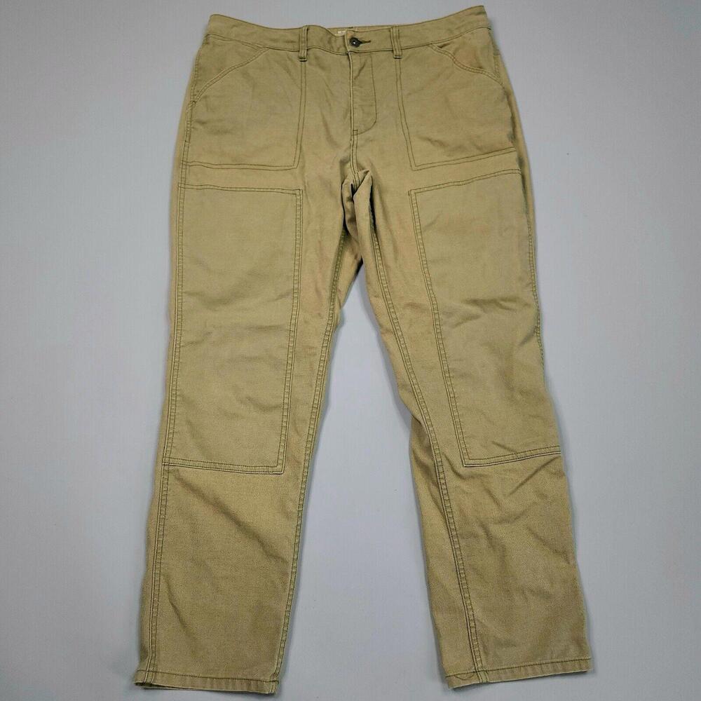 REI CO-OP Womens Trailsmiths Pants Double Knees Thighs Hiking Canvas 16 38x30